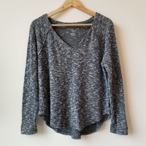 V Neck Pullover Sweatshirt